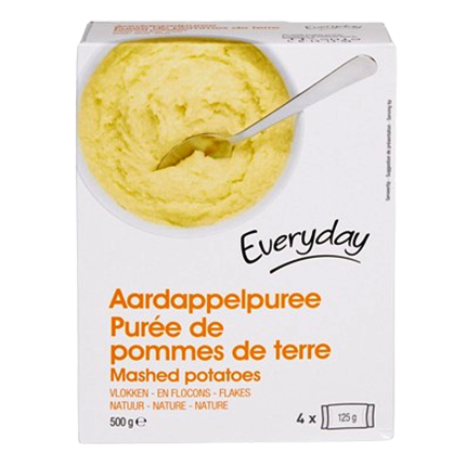 Puré de papa instantáneo, 4 x 125g/4.41oz