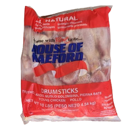 Carne de Pollo/Paquete de muslos de pollo Drumsticks 4.54Kg/10.0Lb